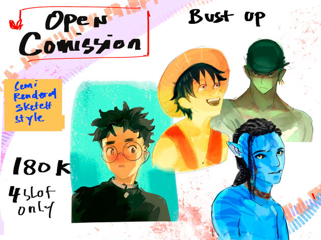 Bust up illustration